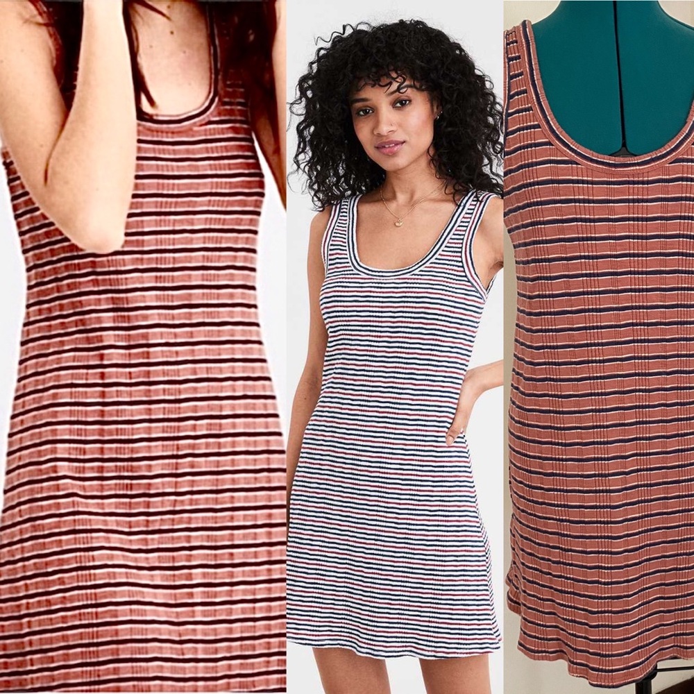American Eagle Ribbed Cotton Knit Tank Dress